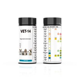 Bandelettes <span class=keywords><strong>de</strong></span> test urinaire multiparamètres pour animaux <span class=keywords><strong>de</strong></span> compagnie, 100 bandelettes pour un dépistage rapide et précis des infections urinaires et des problèmes rénaux chez les chiens et les chats - Product Image 2