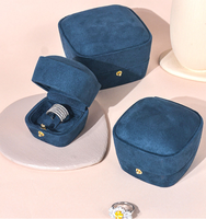 Nouvelle boîte à bijoux de luxe haut de gamme en velours pour demande en mariage, avec pendentif, bracelet et logo personnalisable