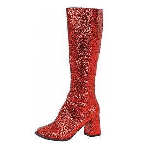 Costumes des années 60 et 70, bottines à talons carrés, bottines à paillettes, bottines à talon épais, bottines <span class=keywords><strong>gogo</strong></span> pour femmes - Product Image 6