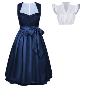 <strong>Women</strong> German Oktoberfest Dirndl Dress Medieval Bavarian <strong>Costume</strong> with Apron <strong>Plus</strong> <strong>Size</strong> <strong>Halloween</strong> Party Dress - Product Image 5