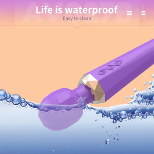 Masajeador de mano tipo varita con vibración potente, 20 modos, 8 velocidades, alivio muscular profundo, silencioso, recargable, de silicona para el cuerpo. - Product Image 6