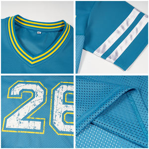 Benutzer definiertes Logo Retro Mesh Boxy Fit <span class=keywords><strong>T</strong></span>-<span class=keywords><strong>Shirt</strong></span> Fußball trikot Streetwear <span class=keywords><strong>T</strong></span>-<span class=keywords><strong>Shirt</strong></span> Übergroße Kleidung Kurz geschnittenes <span class=keywords><strong>Sport</strong></span>-<span class=keywords><strong>T</strong></span>-<span class=keywords><strong>Shirt</strong></span> mit V-Ausschnitt für Männer - Product Image 5