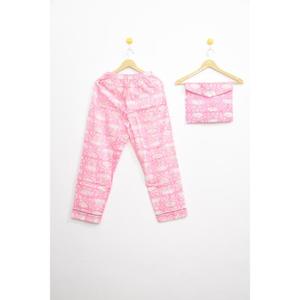 Conjunto de Pijama de Satén de Algodón Estampado a Mano 2026 con Estampado Floral, Ropa de Dormir de Tres Piezas con Cuello Vuelto - Product Image 2