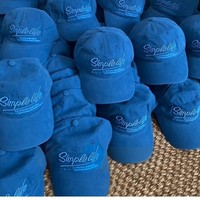 Casquette de baseball personnalisée avec broderie en relief, bleu Klein, à large bord, grande taille, pour femme, surdimensionnée, réglable, en coton, style Dad Hat, vente en gros, tendance