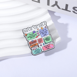 Broche émaillée de motivation pour la santé mentale, broche « Tu as le droit de dire NON », badge de revers, bijoux, cadeaux pour amis - Product Image 2