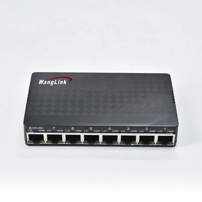 Wanglink Switch Ethernet Cepat 8 Port 10/100Mbps POE Terbalik dengan Selectabl POE Out RPOE Switch