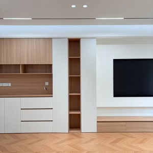 Modern Minimalist Wood Living Room Suite Integrated <strong>Design</strong> Storage Cabinet Walk-In <strong>Closet</strong> Shoe Cabinet. Eco-Friendly - Product Image 2