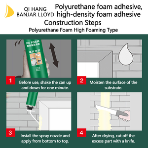 Mastic polyuréthane monocomposant : Agent de remplissage, d'étanchéité et d'expansion pour joints de fenêtres et de portes, résistant à l'eau - Product Image 2