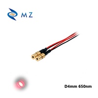 Laser Titik Merah Mini Ukuran Kompak Baru D4mm 650nm 0.6-0.8MW Kelas II Tingkat Industri MZLASER