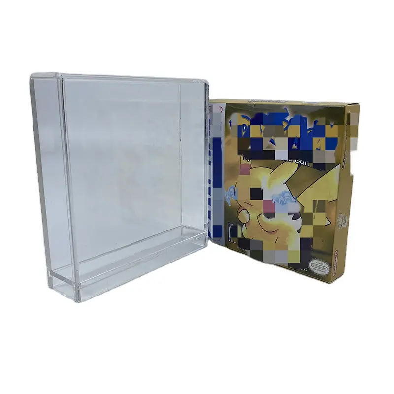 Nuevas materias primas acrílicas Clear Gameboy TCG Trainer Booster Box para exhibición