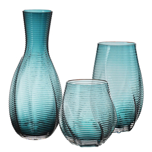 Verre à Vin Blanc et Flûte à <span class=keywords><strong>Champagne</strong></span> Géométrique Gravé sur Mesure, Forme Irrégulière, Rayé et Nervuré Gris - Product Image 4