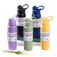 Bouteille d'eau isotherme en acier inoxydable 304 grande capacité, portable, double usage, pour sports de plein air, protection UV, pour le commerce transfrontalier
