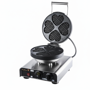 Kitchbox Industrial Commercial Heart <b>Waffle</b> <b>Maker</b> with Stainless Steel Non-Stick Coating & Energy-Saving Mode - Product Image 1