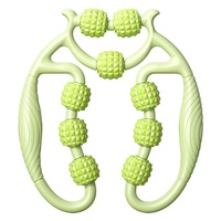 Rouleau de massage des jambes à 9 roues, anneau de massage des mollets, bâton de massage musculaire pour la maison, la gym, le yoga, le remodelage corporel, équipement de fitness