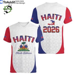 Haiti Futbol Forması V Yaka Futbol Tişörtü Dünya Kupası Futbol Üniforması 2026 Forması 2026 Dünya Kupası Futbol Formaları - Product Image 1