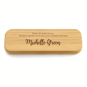 Scatole regalo personalizzate in <span class=keywords><strong>legno</strong></span> vuote per penne, graziose scatole per penne in <span class=keywords><strong>legno</strong></span>, incisione laser personalizzata per ufficio, espositore in <span class=keywords><strong>legno</strong></span> per penne - Product Image 6