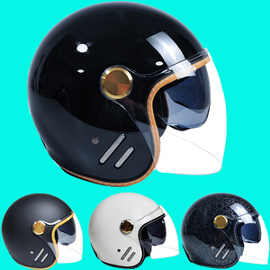 Casco de Motocicleta Retro Certificado 3C - Casco Abierto 3/<span class=keywords><strong>4</strong></span> para Motos Cruiser, Unisex y para Todas las Estaciones, con Certificación de Seguridad <span class=keywords><strong>DOT</strong></span>/ECE - Product Image 1