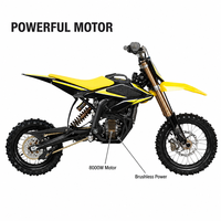 Motocicleta Todoterreno Eléctrica HyperBee Style de 8000W con Alto Torque, 58V 22Ah, Suspensión Hidráulica Delantera y Trasera, Neumáticos con Nudos