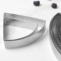 En stock usine : Lot de 14 moules triangulaires en acier inoxydable 430 pour mousse, écologiques et compatibles lave-vaisselle, ustensiles de cuisson pour tartes au fromage