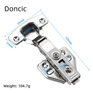 Doncic Ss Factory Kitchen Cabinets Hinge Soft Door Close Hardware Stainless Steel Furniture Hinges Detachable Hydraulic Hinges