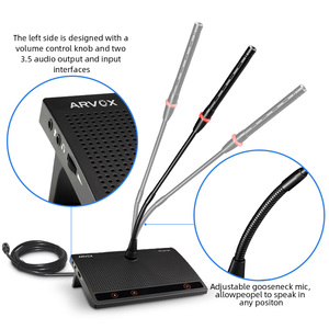 Chuyên Nghiệp Kỹ Thuật Số Có Dây Thảo Luận Auto Camera Theo Dõi Bỏ Phiếu Hội Nghị Microphone Hệ Thống Âm Thanh Video Hội Nghị Hệ Thống - Product Image 5