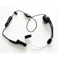PMLN5974 Headset Ringan Satu Telinga dengan PTT Cocok untuk Motorola DP4400, DP4600, DP4800 Walkie Talkie