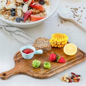 Tùy chỉnh tre gỗ bánh pizza Peel mái chèo và cắt Board với xử lý để nướng bánh pizza, bánh mì, trái cây, rau quả, pho mát - Product Image 6