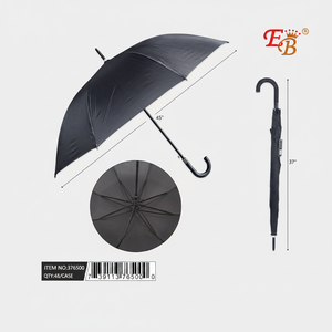 Modern 45\" Black <b>Automatic</b> <b>Umbrella</b> 48PCS/CS 8K Silk Straight and Three-Folding Travel <b>Umbrella</b> with Auto Open Function - Product Image 2