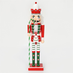 Décorations de Noël en bois en gros, série de bonbons rouges <span class=keywords><strong>et</strong></span> verts, <span class=keywords><strong>casse</strong></span>-noisettes de 38 cm, cadeaux, décorations de Noël, <span class=keywords><strong>casse</strong></span>-noisettes en bois - Product Image 3