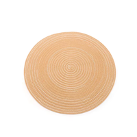 Sous-verre rond en corde de coton tressée de style moderne, taille personnalisée, isolant thermique, antidérapant, décoratif, pour table, tasse à café ou à thé