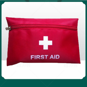 Trousse de premiers secours portable, sac vide en nylon rouge 20x13cm pour utilisation en cas d'urgence en voyage en plein air - Product Image 4