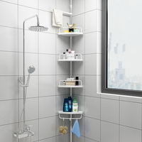 Étagère d'angle de douche en acier inoxydable pour salle de bain, organisateur de rangement, support en plastique pour salle de bain