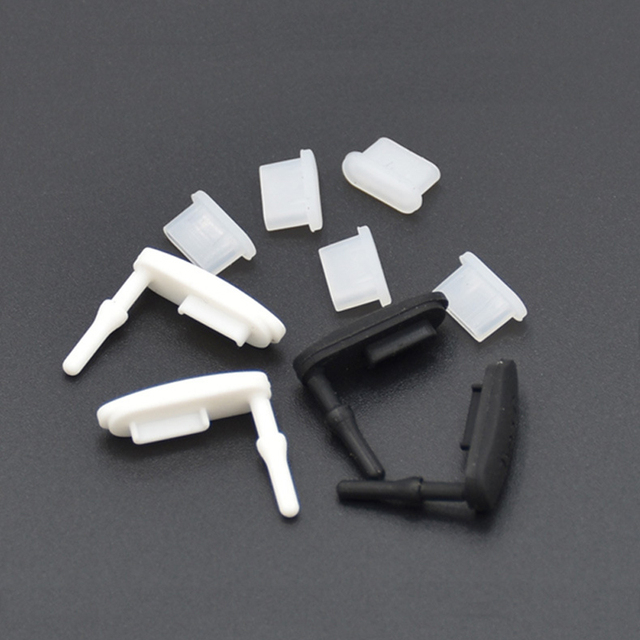 Silicone Rubber Micro USB C Port Dust Cover Plug for Type-c Port with Custom Packaging Private Label Available