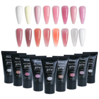 Meilleur Prix d'Usine – Gel de Construction Poly Gel d'Extension pour Ongles, 30 ml et 60 ml, 9 Couleurs, pour Salons de Manucure