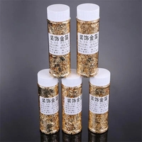 Paillettes d'Or 2g 24K Or Véritable pour Décoration de Plats, Outils de Pâtisserie, Art Culinaire, Cosmétique, pour la Décoration de Gâteaux W24-306