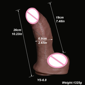 Silicone liquide Super énorme gode marron réaliste géant épais avec ventouse jouet sexuel adulte pour une utilisation extrême - Product Image 1