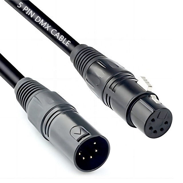 3 4 5 PIN Male to Female Connector Microphone XLR Audio DMX Cable 5 Pin Dmx Cable