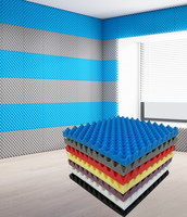 Panneaux Diffuseurs Acoustiques en Mousse de Polyuréthane 3D Solides de Forme Carrée pour Bureau, Studio, Cinéma, Maison, KTV, Isolation Phonique