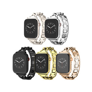 Correa de Reloj Metálica de Lujo de Alta Gama Compatible con <span class=keywords><strong>iWatch</strong></span> Series 9 10 11 SE, Accesorio para <span class=keywords><strong>iWatch</strong></span> de Estilo Exquisito - Product Image 5