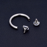 Kaishee Vente en gros Anneau fer à cheval en Titane G23 ASTM F136, Bijoux de piercing corporel pour sourcil, nez, oreille, tragus, cartilage, hélix