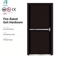 Porte coupe-feu en acier galvanisé avec cadre renforcé stable pour projet de prévention et de protection incendie des bâtiments de bureaux