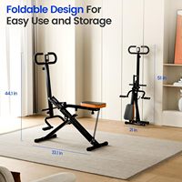 Máquina de Remo Fácil de Instalar y Plegable, Equipo de Ejercicio con Resistencia Ajustable, Mecánica, Total Crunch