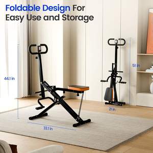 Rameur facile à installer et pliable, équipement d'exercice avec résistance réglable, mécanique <span class=keywords><strong>Total</strong></span> <span class=keywords><strong>Crunch</strong></span> - Product Image 6