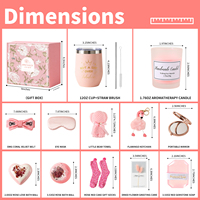 Set de Regalo de Spa Rosa para Mujer, Regalos para Toda Ocasión, Recuerdos de Boda, Navidad, San Valentín, Cumpleaños, Kit de Baño