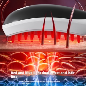 Masseur de tête méridien à lumière rouge ionique Guide liquide de peigne anti-perte de cheveux électrique pour le soin des cheveux Produit multi-<span class=keywords><strong>styler</strong></span> - Product Image 4