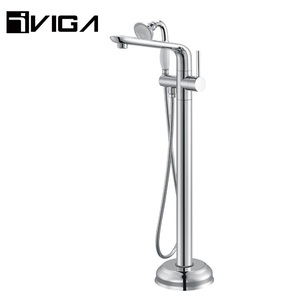 Vanne mixte en laiton doré, colonne <span class=keywords><strong>de</strong></span> pluie avec cartouche <span class=keywords><strong>de</strong></span> <span class=keywords><strong>douche</strong></span>, robinet <span class=keywords><strong>de</strong></span> baignoire en or - Product Image 4