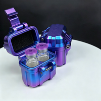 Boîte de rangement en plastique PETG imprimée en 3D, qualité alimentaire, dégradé, 3 ml, 2 compartiments, étui de voyage pour la protection des échantillons de flacons