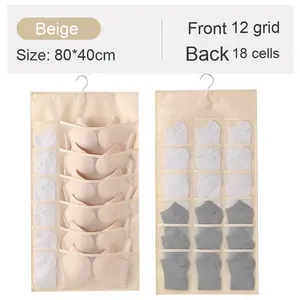 Organisateur de placard suspendu en tissu non tissé à poches multiples pour le salon Rangement des vêtements Chapeaux Soutiens-gorge Chaussettes Sous-vêtements - Product Image 6
