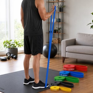 Juego de Bandas de Resistencia de Látex de 5 Niveles para Asistencia en Dominadas con Anclaje para Puerta, Asas, Logotipo y Colores Personalizados - Product Image 3