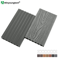 Planche de terrasse en composite bois-plastique (WPC) de 138x23 mm, 4ème génération, haute résistance, usage commercial, terrasse extérieure, composite bois-plastique gaufré